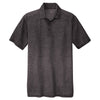 Sport-Tek Men's Iron Grey/Black Ombre Heather Polo