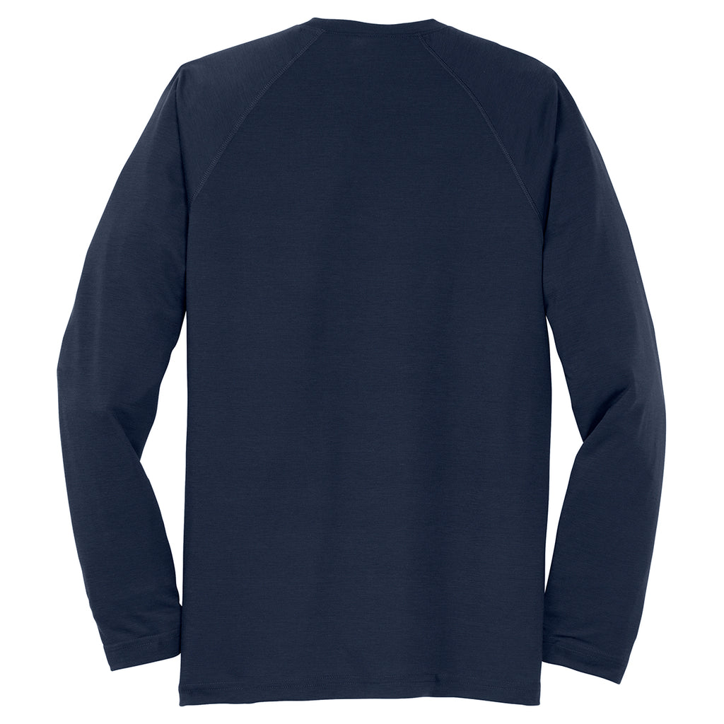 Sport-Tek Men's True Navy Long Sleeve Ultimate Performance Crew