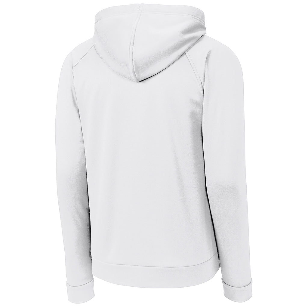 Sport-Tek Men's White Re-Compete Fleece Pullover Hoodie