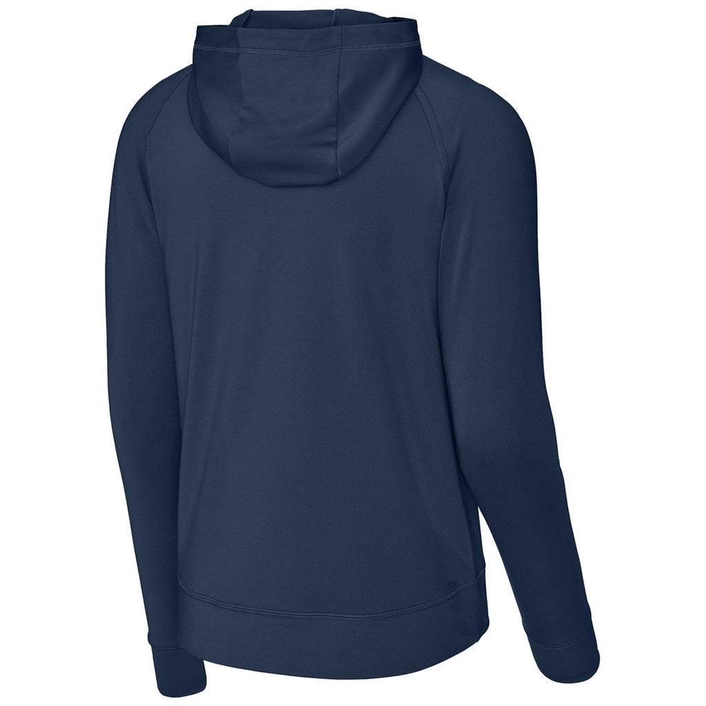 Sport-Tek Men's True Navy Sport-Wick Stretch 1/2-Zip Hoodie