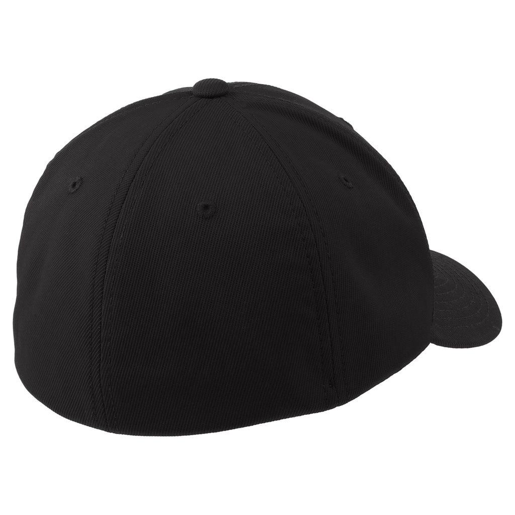 Sport-Tek Black Flexfit Performance Solid Cap