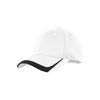 Sport-Tek White/Black Pique Colorblock Cap