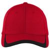 Sport-Tek True Red/Black Pique Colorblock Cap