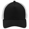 Sport-Tek Black/White PosiCharge Competitor Mesh Back Cap