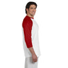 Champion Men's White/Scarlet Red Baseball T-Shirt