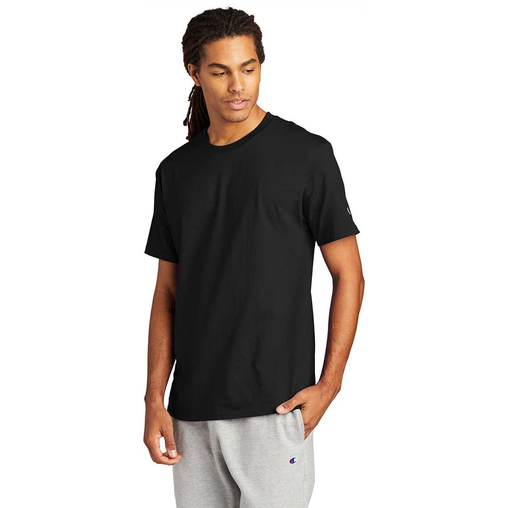 Champion Men's Black Heritage 6-oz Jersey Tee