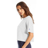 Champion Women's White Cropped Reverse Weave T-Shirt