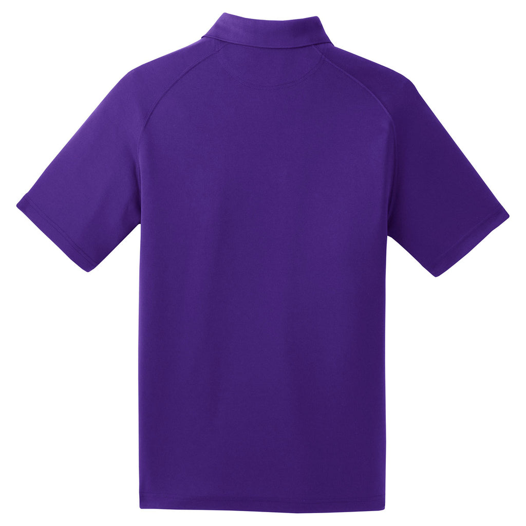 Sport-Tek Men's Purple Dry Zone Raglan Polo