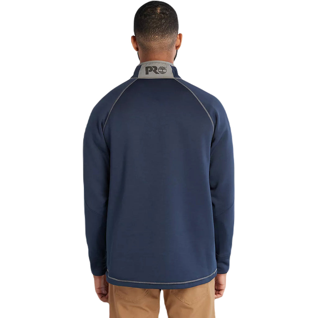 Timberland Men's Navy Heather Reaxion 1/4 Zip Fleece