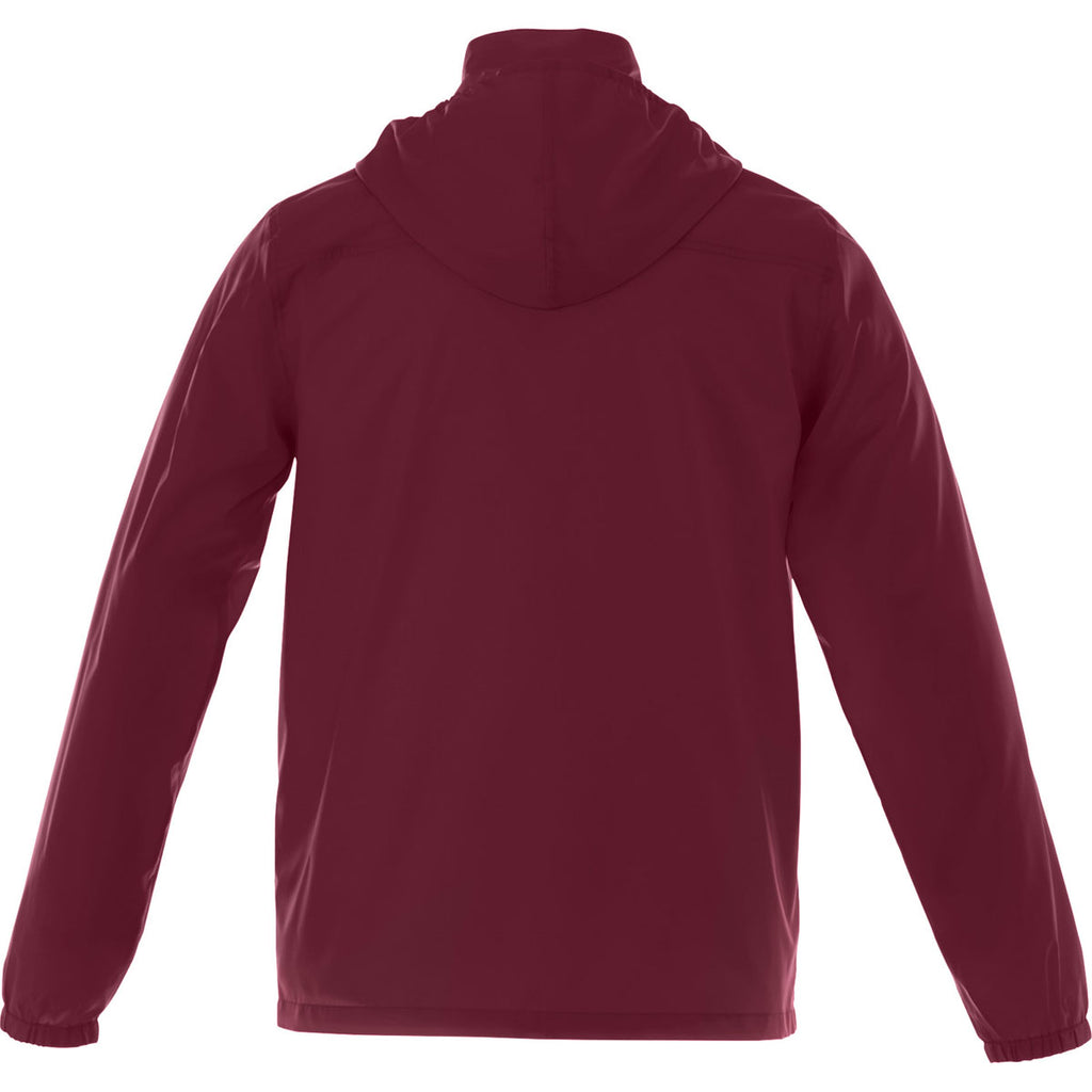 Elevate Men's Maroon Darien Packable Lightweight Jacket