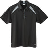 Elevate Men's Black Quinn Short Sleeve Polo