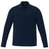 Trimark Men's Navy Mori Long Sleeve Polo Tall