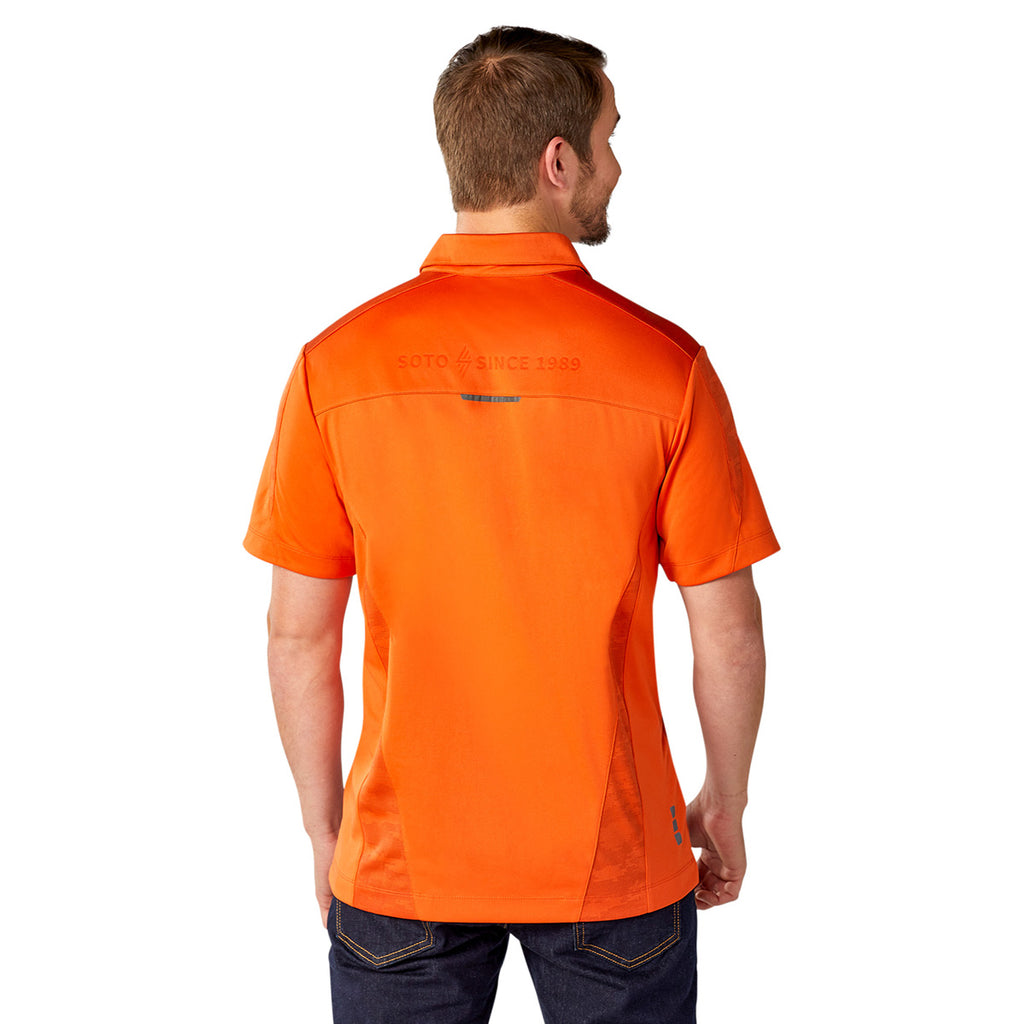 Elevate Men's Saffron Piedmont Short Sleeve Polo