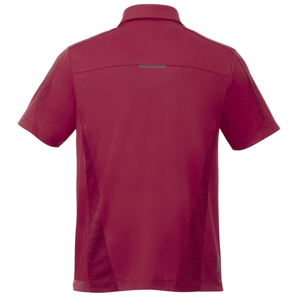 Elevate Men's Vintage Red Piedmont Short Sleeve Polo