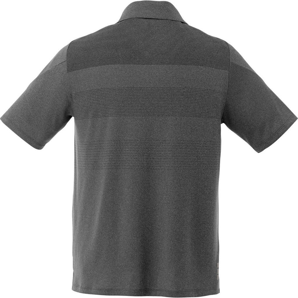 Elevate Men's Heather Dark Charcoal Antero Short Sleeve Polo