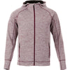 Elevate Men's Maroon Heather Odell Knit Zip Hoody