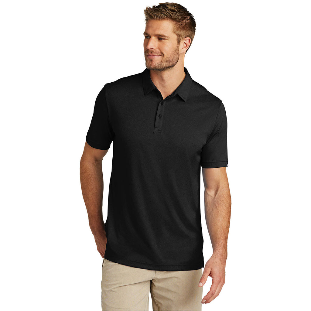 TravisMathew Men's Black Coto Performance Polo