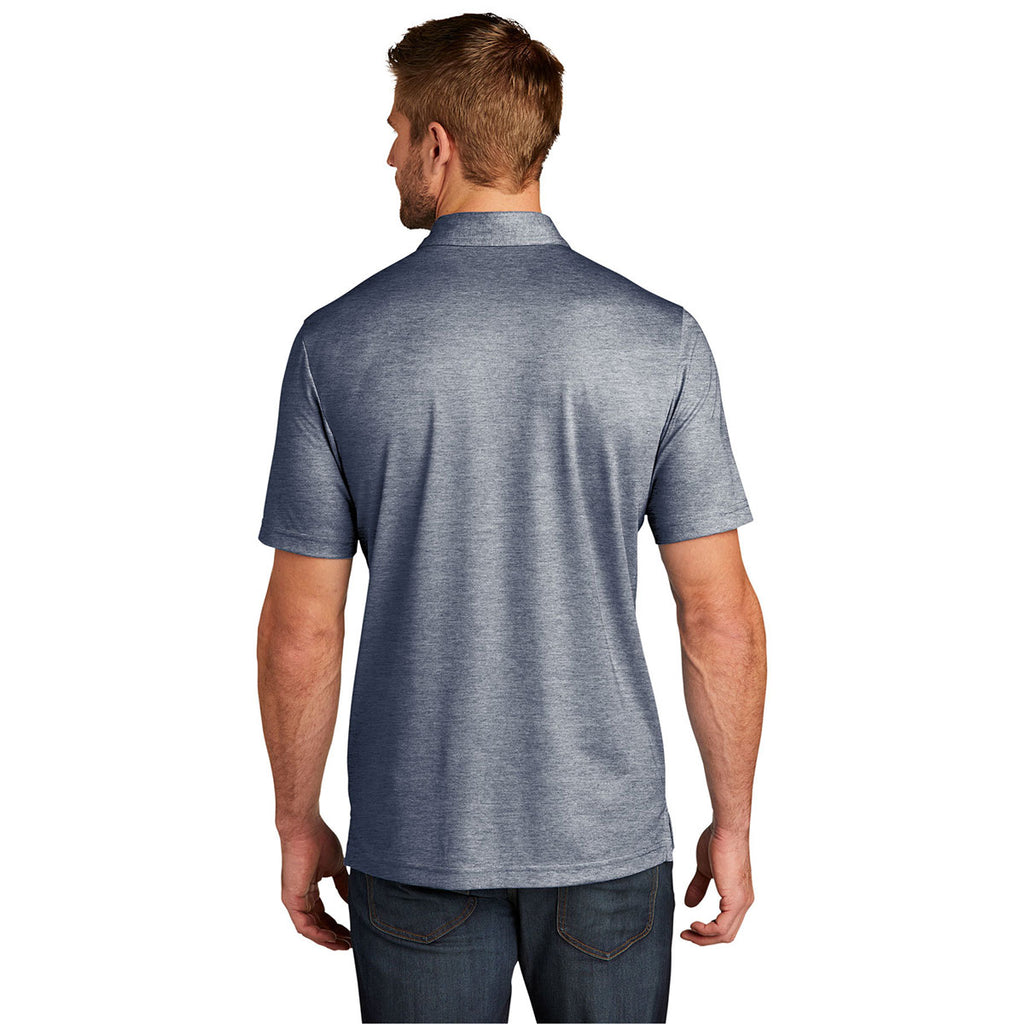 TravisMathew Men's Blue Nights Heather Oceanside Heather Polo