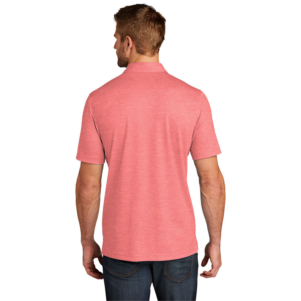 TravisMathew Men's Cardinal Heather Oceanside Heather Polo