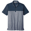 TravisMathew Men's Blue Nights/Blue Nights Heather Oceanside Blocked Polo