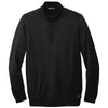 TravisMathew Men's Black Newport Quarter Zip Fleece