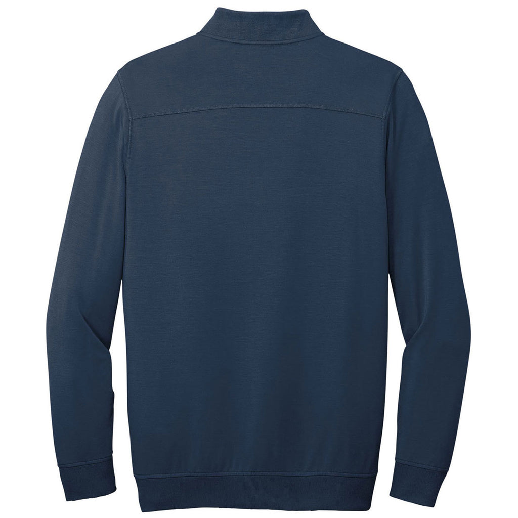 TravisMathew Men's Blue Nights Newport Quarter Zip Fleece