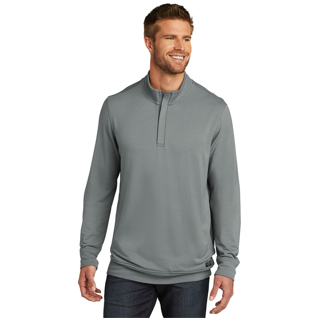 TravisMathew Men's Quiet Shade Grey Newport Quarter Zip Fleece