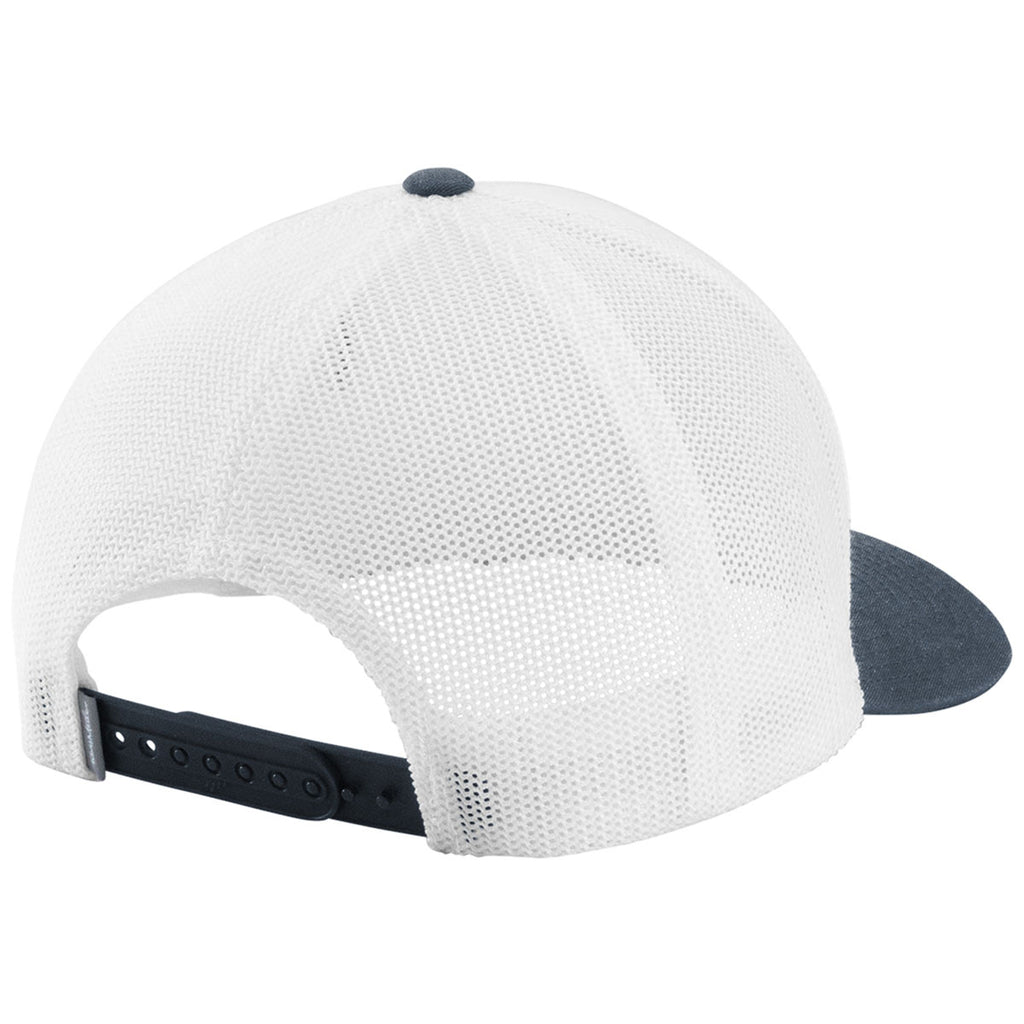 TravisMathew White/Vintage Indigo Cruz Colorblock Trucker Cap