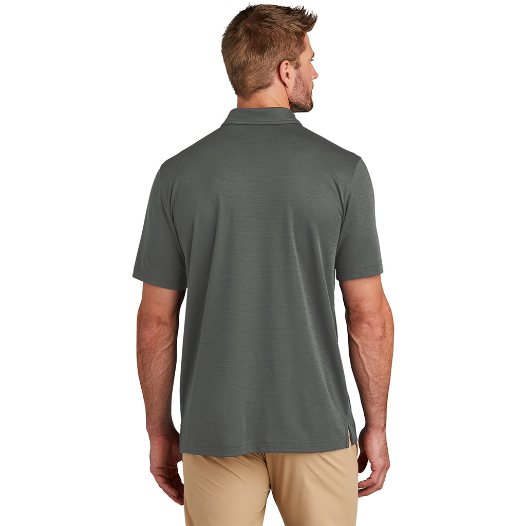 TravisMathew Men's Dark Grey Bayfront Solid Polo