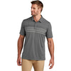 TravisMathew Men's Dark Grey Coto Performance Chest Stripe Polo