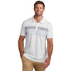 TravisMathew Men's White Coastal Chest Stripe Polo