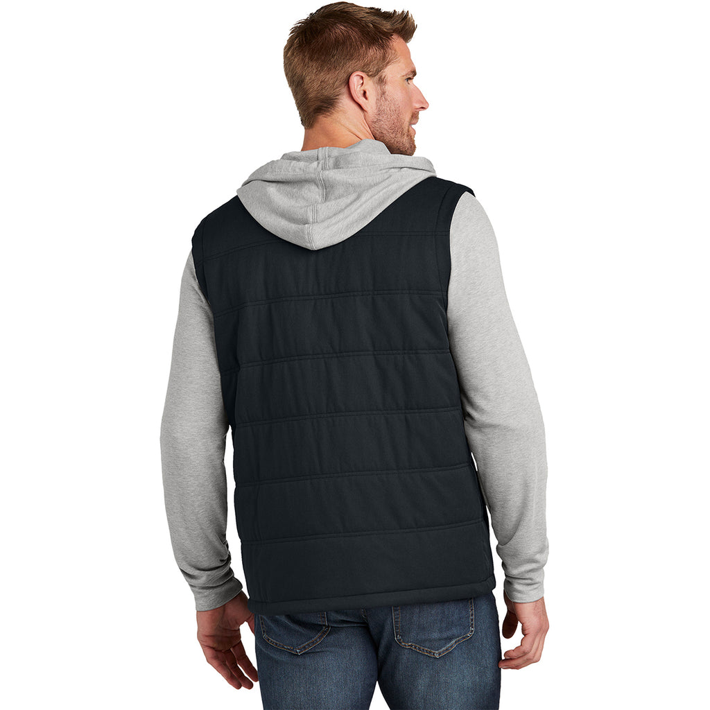 TravisMathew Men's Black/Grey Heather Tides Up Hooded Jacket