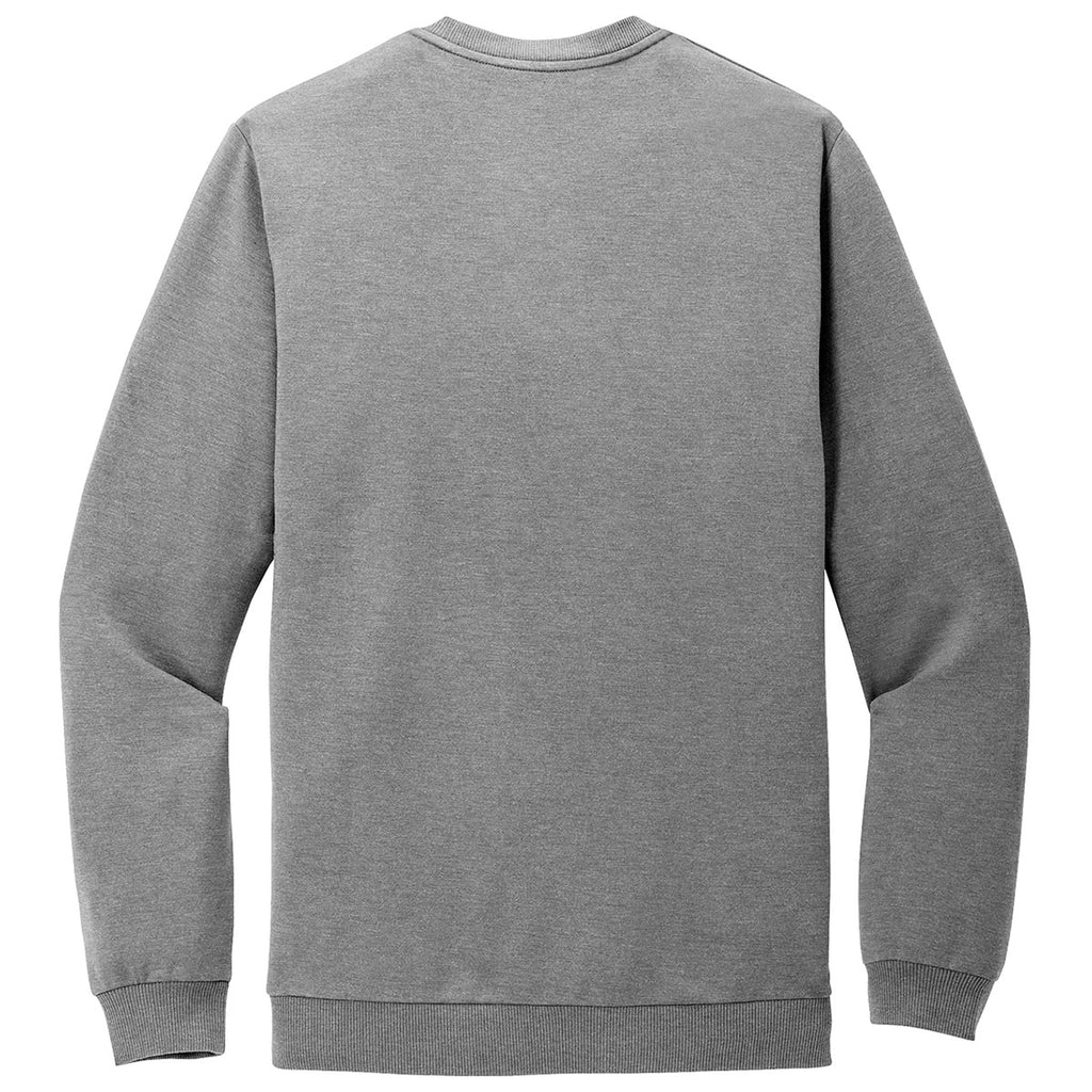 TravisMathew Men's Light Grey Heather Long Weekend Crew