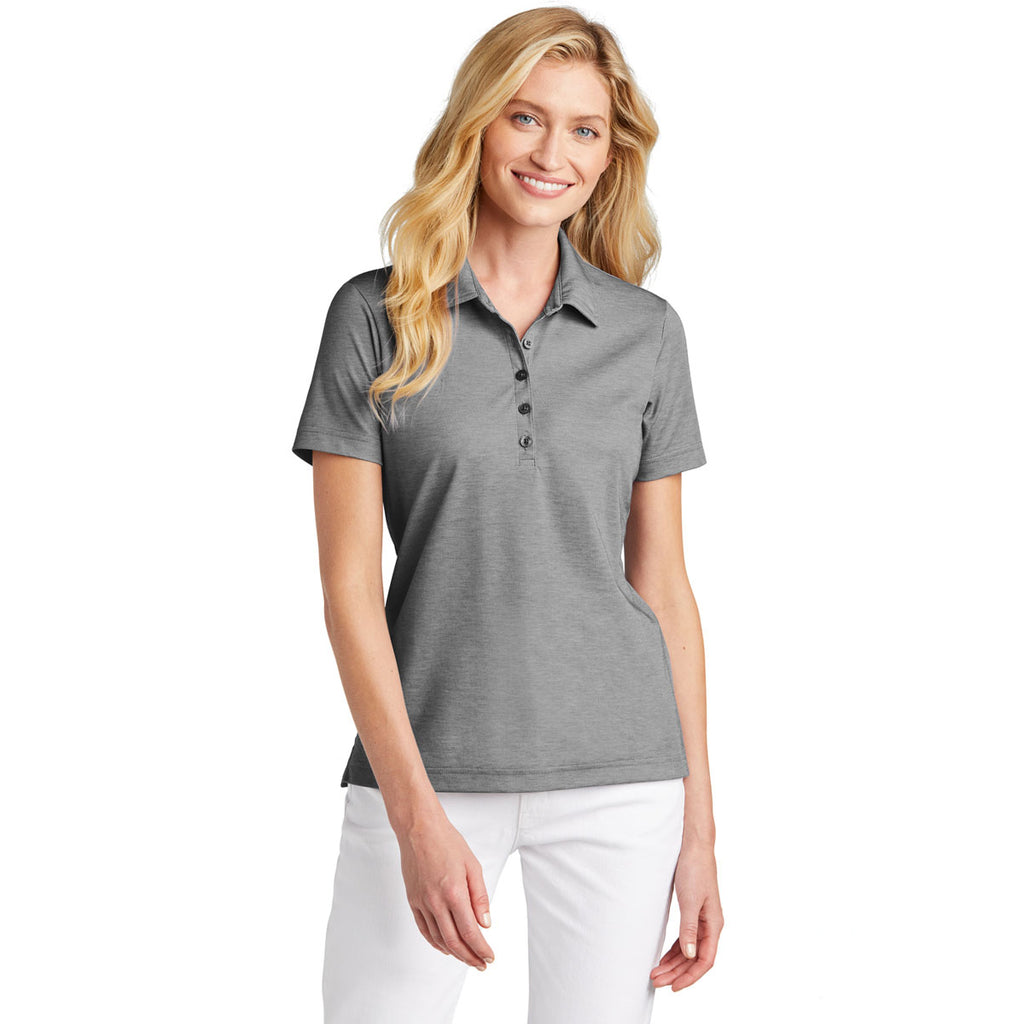 TravisMathew Women's Quiet Shade Grey Heather Oceanside Heather Polo