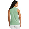 TravisMathew Women's Beryl Green Heather Coto Performance Sleeveless Polo