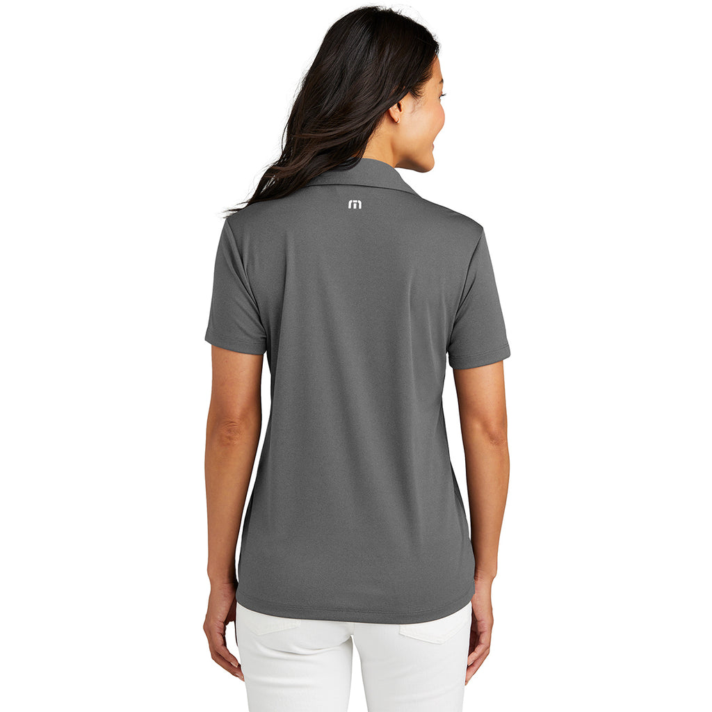 TravisMathew Women's Quiet Shade Grey/Black Coto Performance Polo