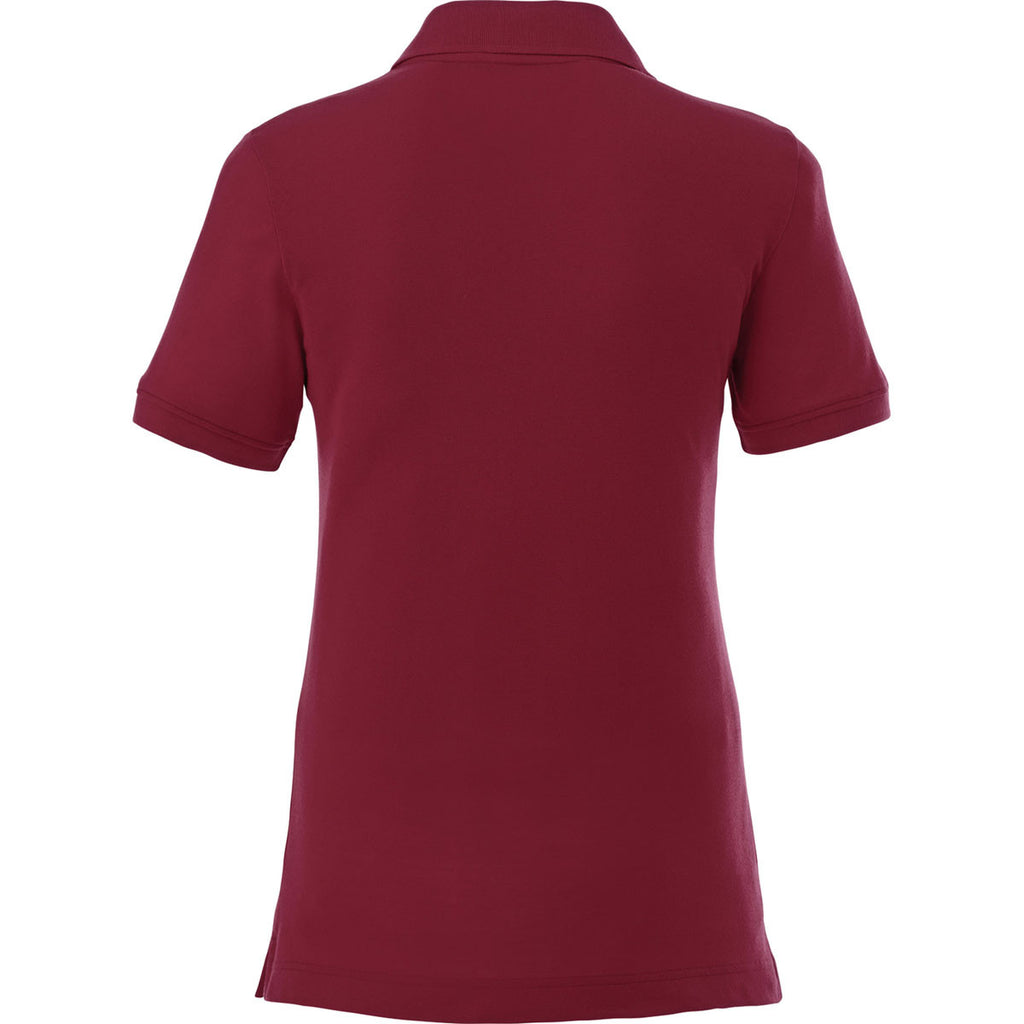 Elevate Women's Maroon Crandall Short Sleeve Polo