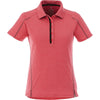 Elevate Women's Team Red Heather Macta Short Sleeve Polo