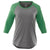 Elevate Women's Kelly Heather/Medium Heather Grey Dakota Three Quarter Tee