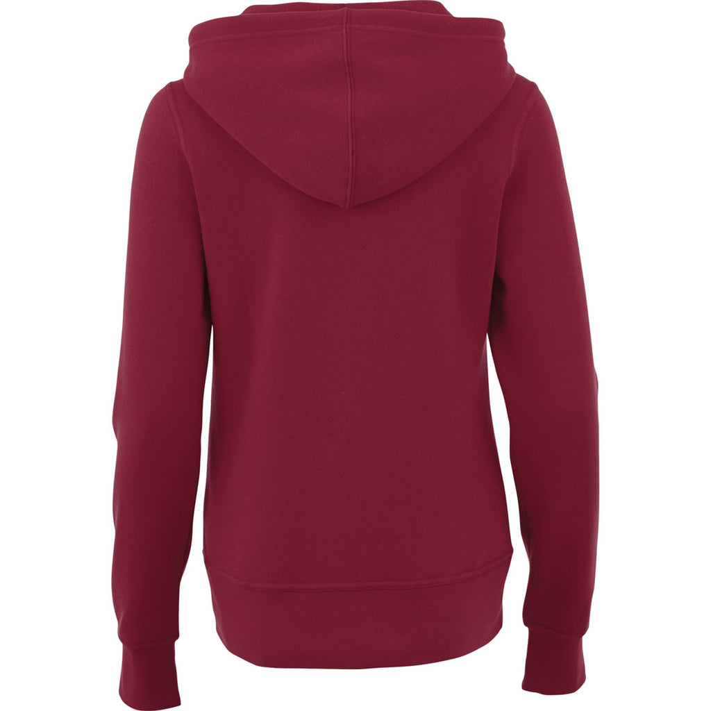 Elevate Women's Maroon Cypress Fleece Zip Hoody