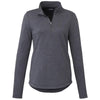 Elevate Women's Heather Dark Charcoal Rigi Eco Knit Quarter Zip