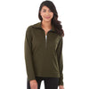 Trimark Women's Loden Heather Stratton Knit Half Zip