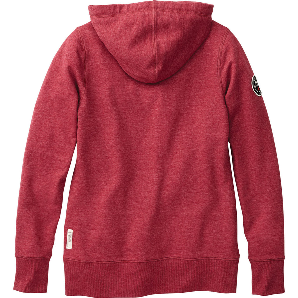 Roots73 Women's Dark Red Heather Sandylake Full Zip Hoody