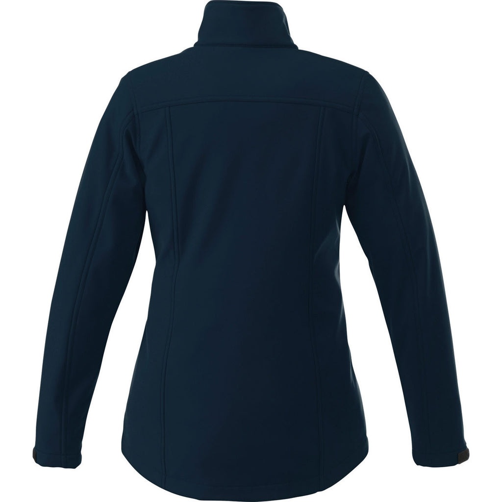 Elevate Women's Navy Maxon Softshell Jacket