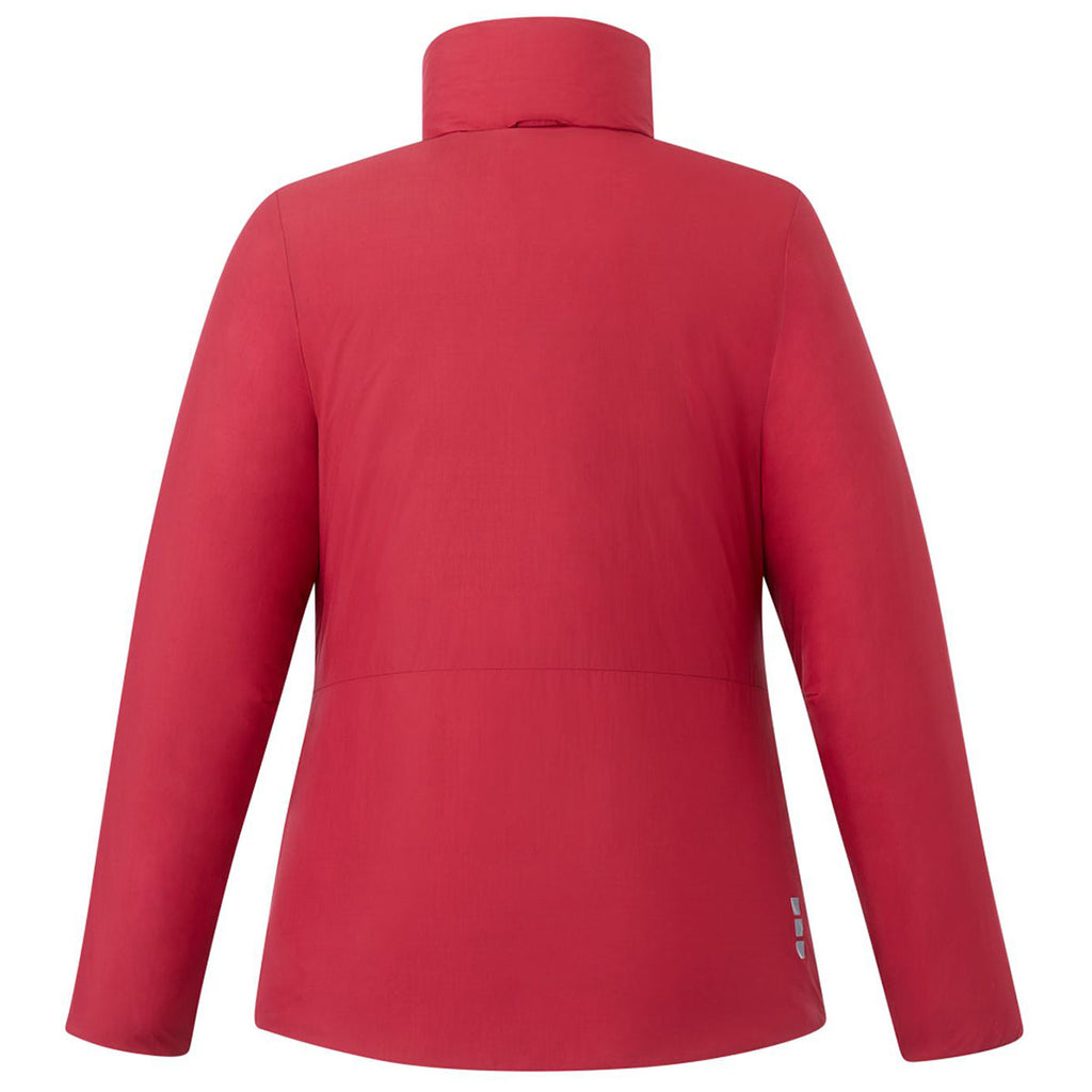 Trimark Women's Vintage Red Kyes Eco Packable Insulated Jacket