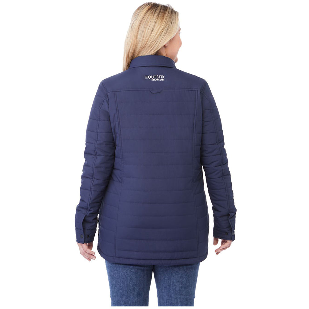 Trimark Women's Vintage Navy Porter Eco Insulated Lightweight Shacket