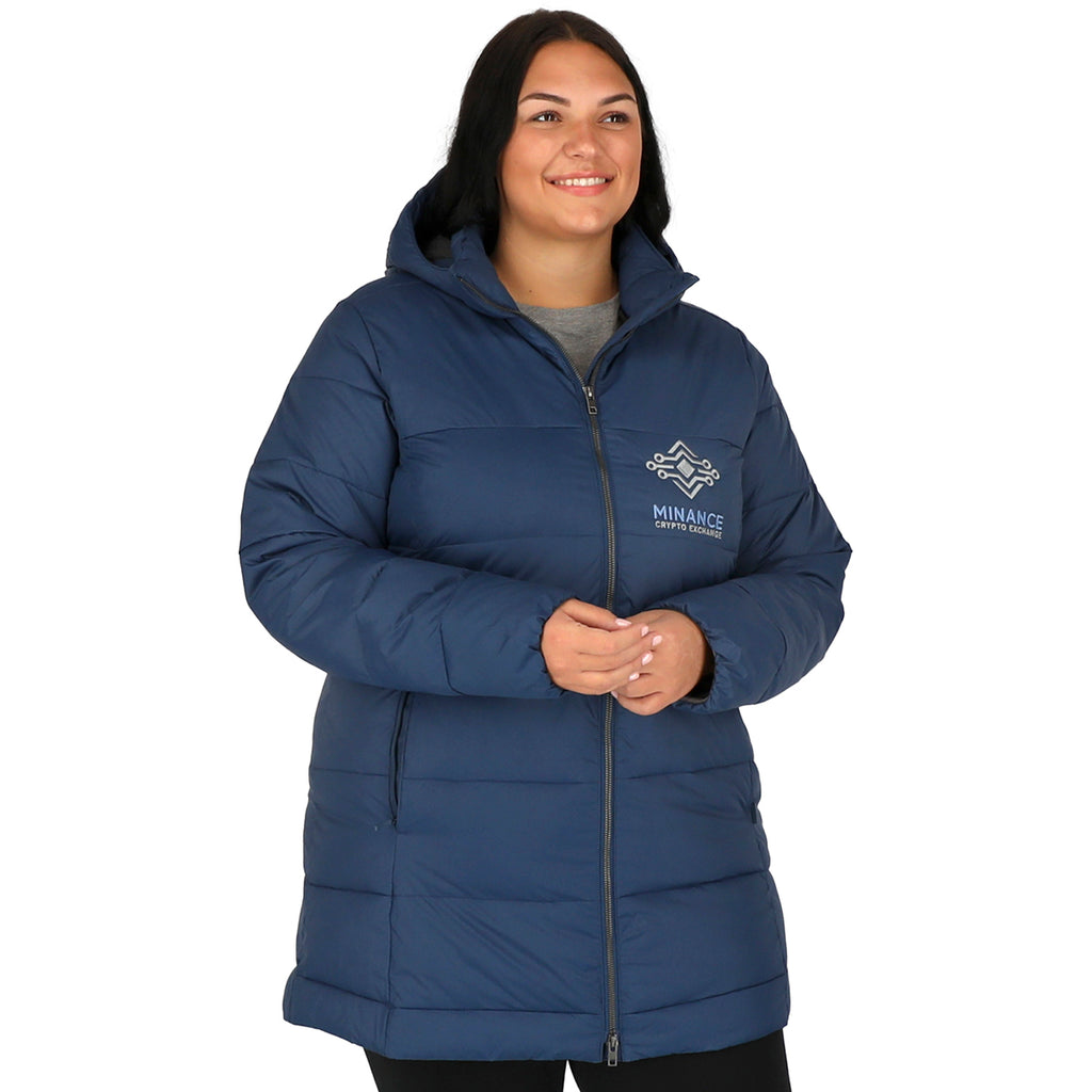 Trimark Women's River Blue Geneva Eco Long Packable Insulated Jacket