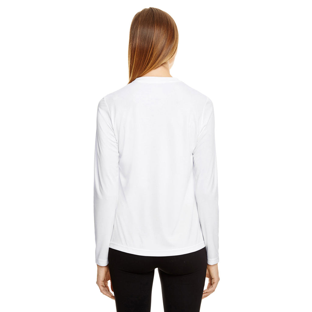 Team 365 Women's White Zone Performance Long-Sleeve T-Shirt