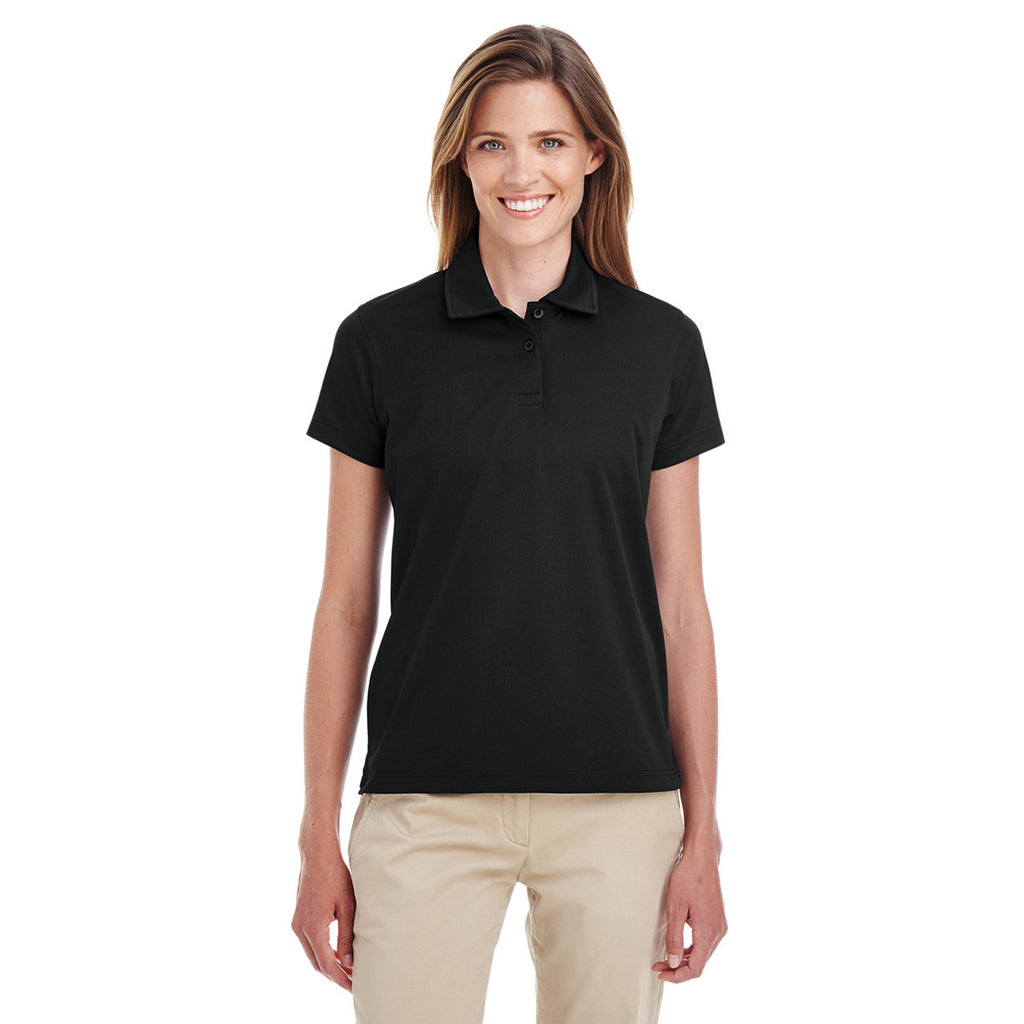 Team 365 Women's Black Command Snag-Protection Polo