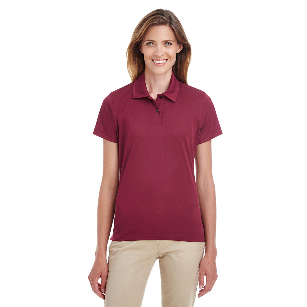 Team 365 Women's Sport Dark Maroon Command Snag-Protection Polo